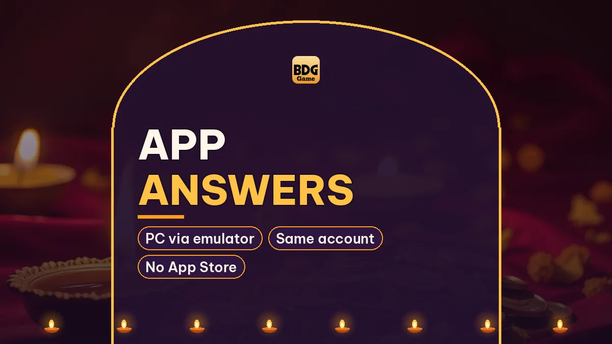 App Answers card noting PC via emulator and Same account