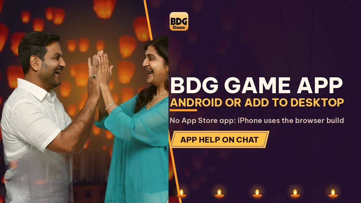BDG Game App Android or Add to Desktop banner with a two friends sharing a high five