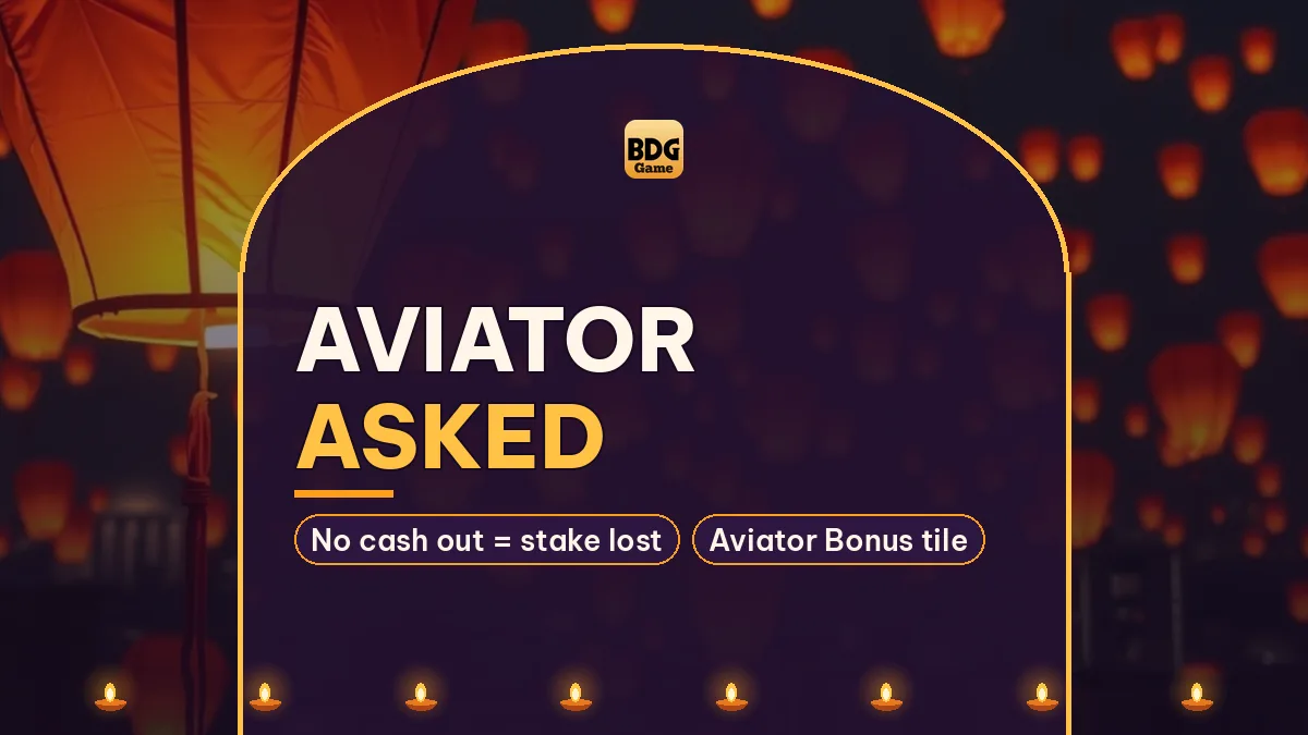 Aviator Asked card noting No cash out = stake lost and Aviator Bonus tile