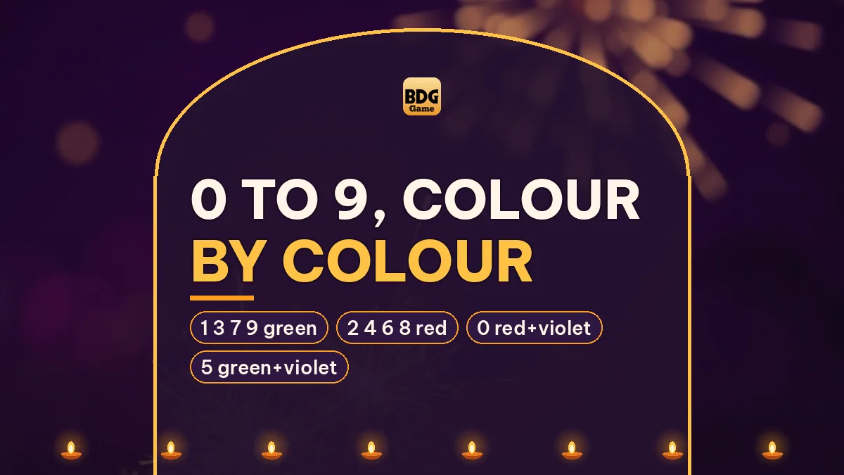 0 to 9, Colour By Colour card noting 1 3 7 9 green and 2 4 6 8 red