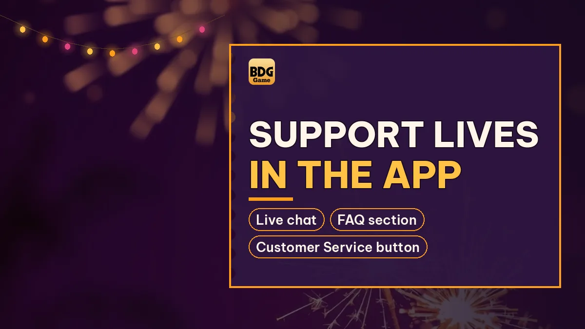 Support Lives in the App card noting Live chat and FAQ section