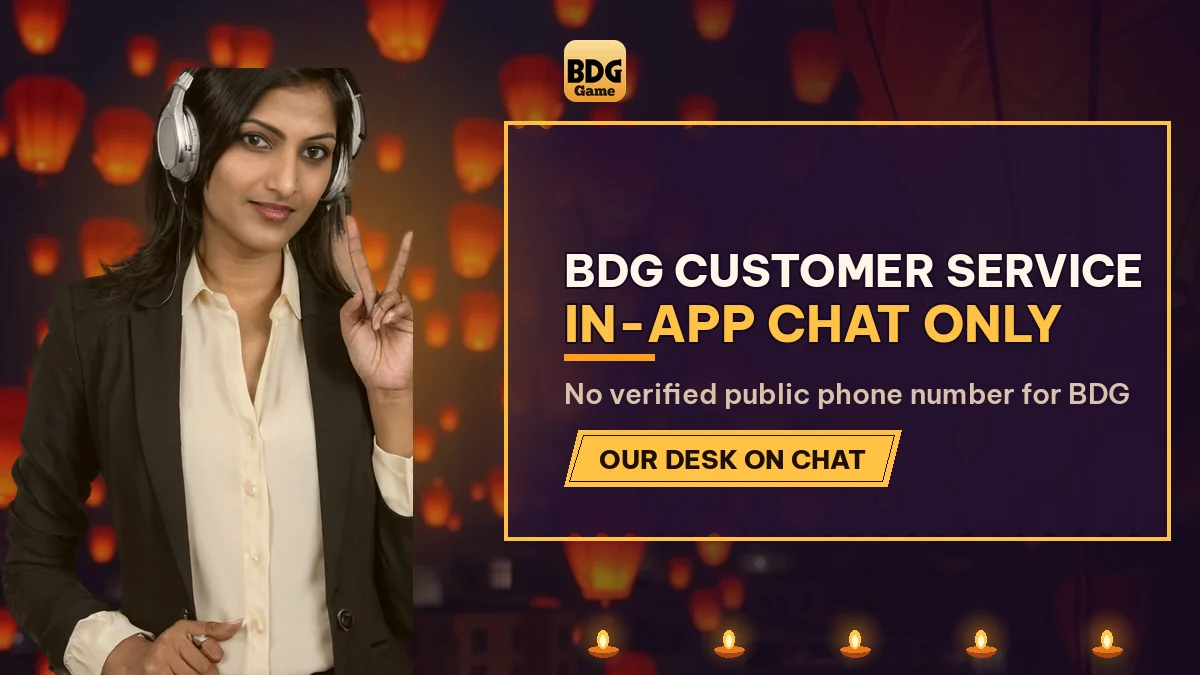 BDG Customer Service In-app Chat Only banner with a support hostess wearing a headset