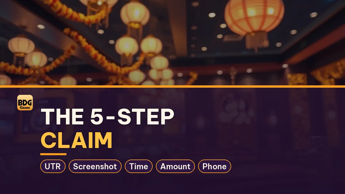The 5-STEP Claim card noting UTR and Screenshot