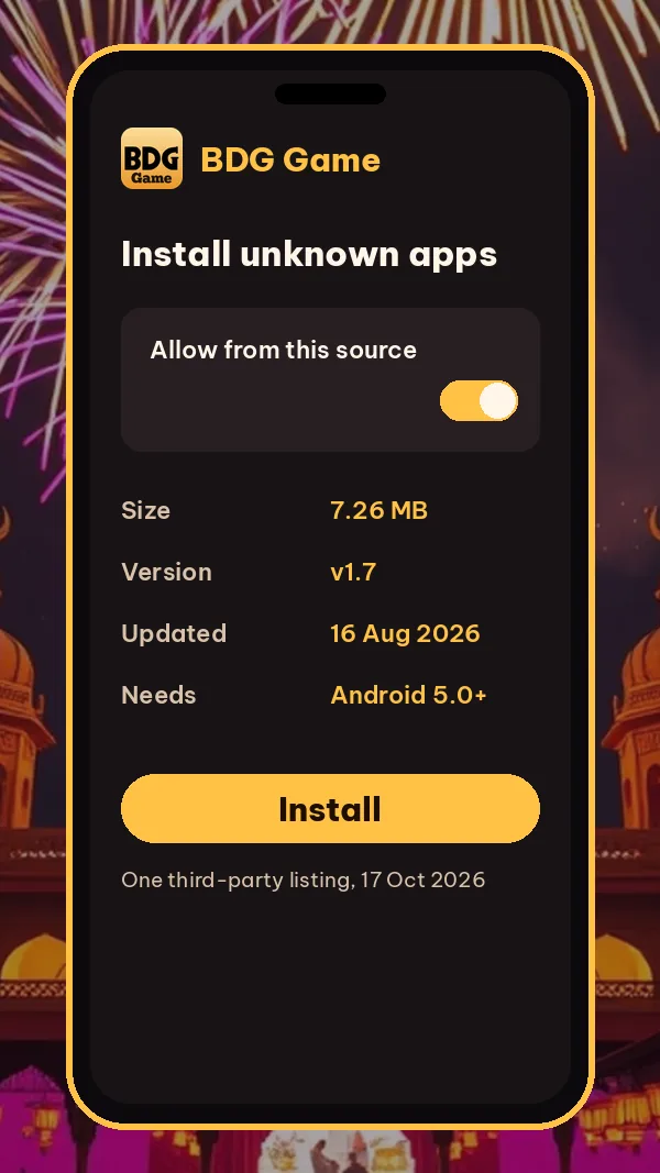 allow-install screen card noting 7.26 MB listing