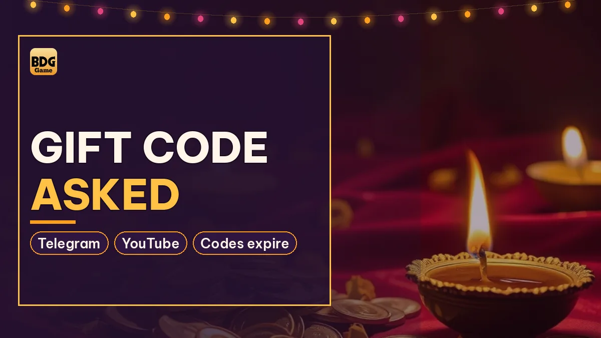 Gift Code Asked card noting Telegram and YouTube