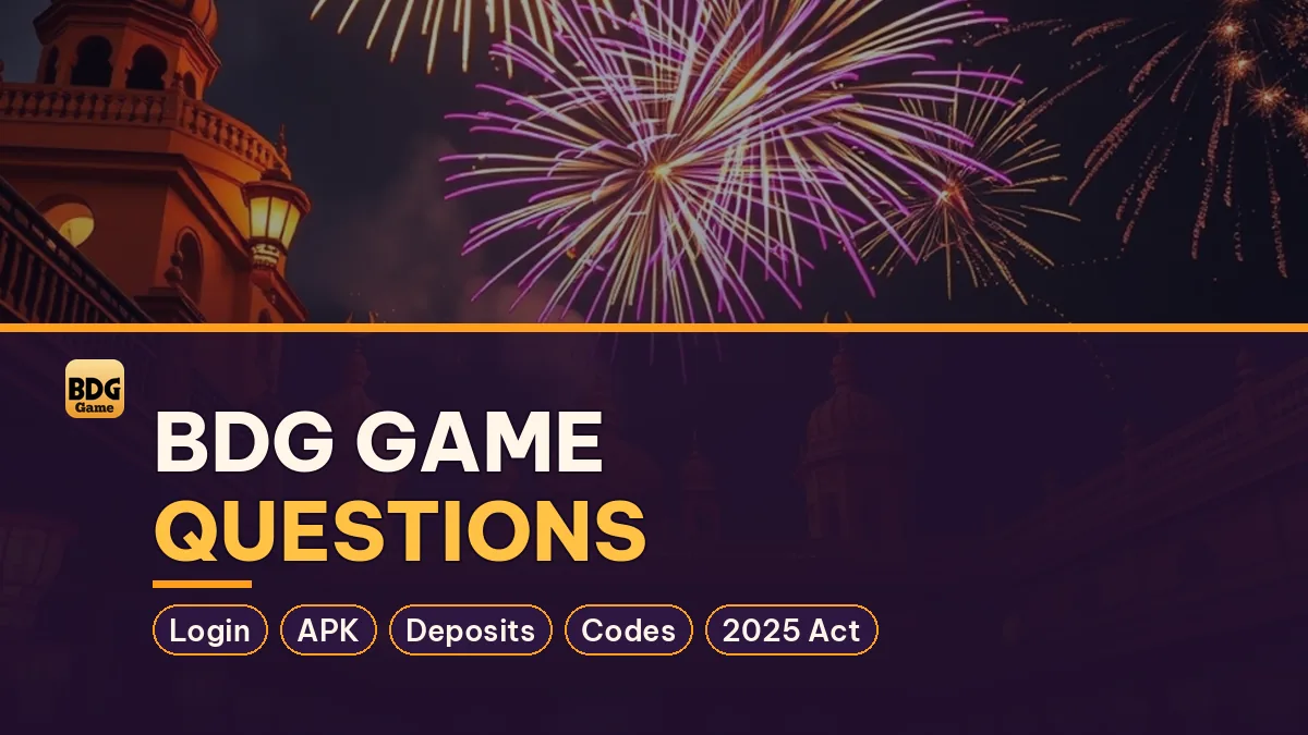 BDG Game Questions card noting Login and APK