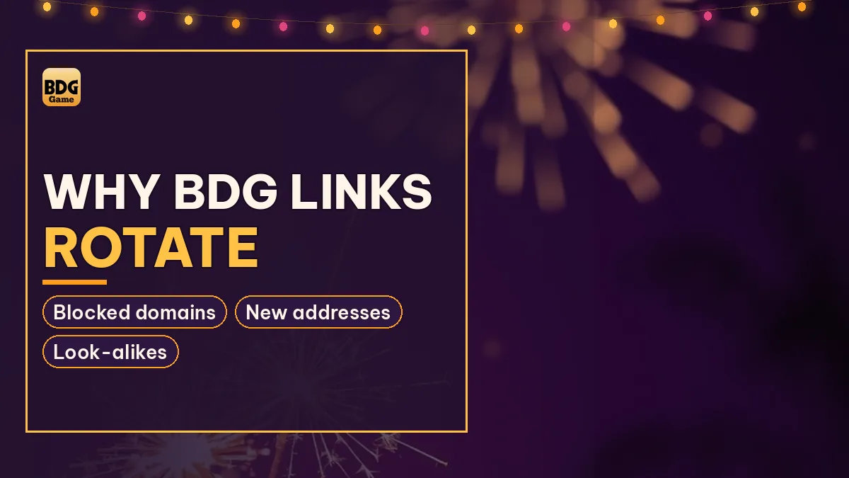 Why BDG Links Rotate card noting Blocked domains and New addresses