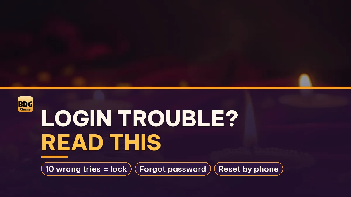 Login Trouble? Read This card noting 10 wrong tries = lock and Forgot password
