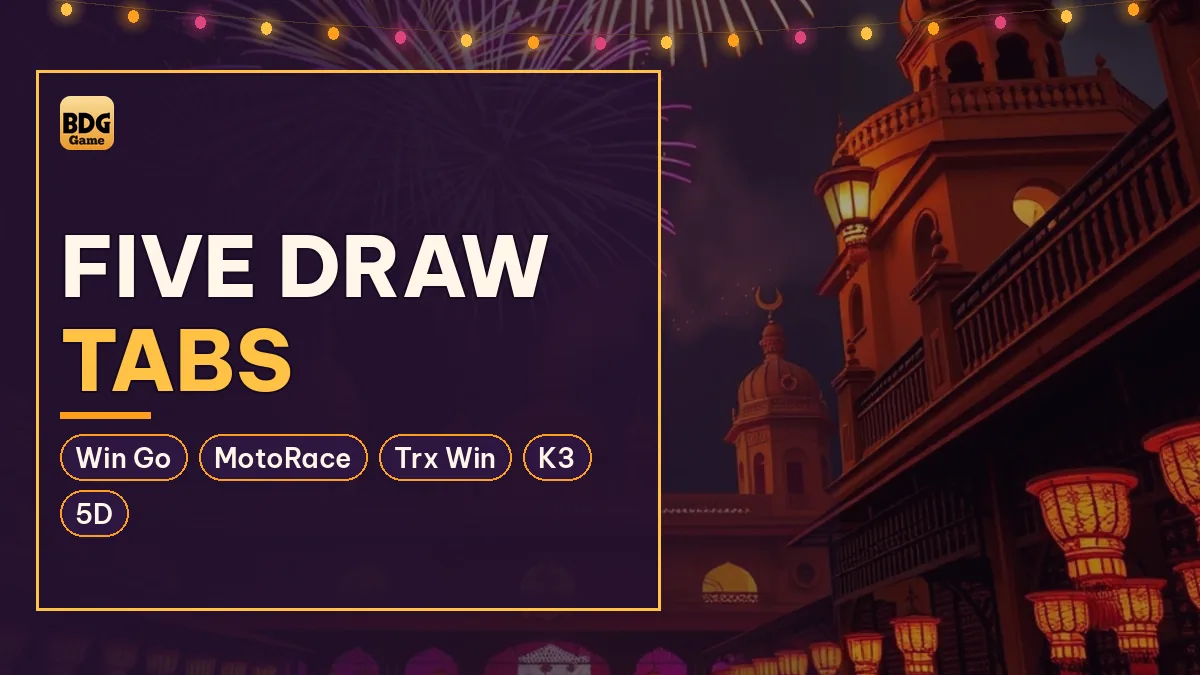 Five Draw Tabs card noting Win Go and MotoRace