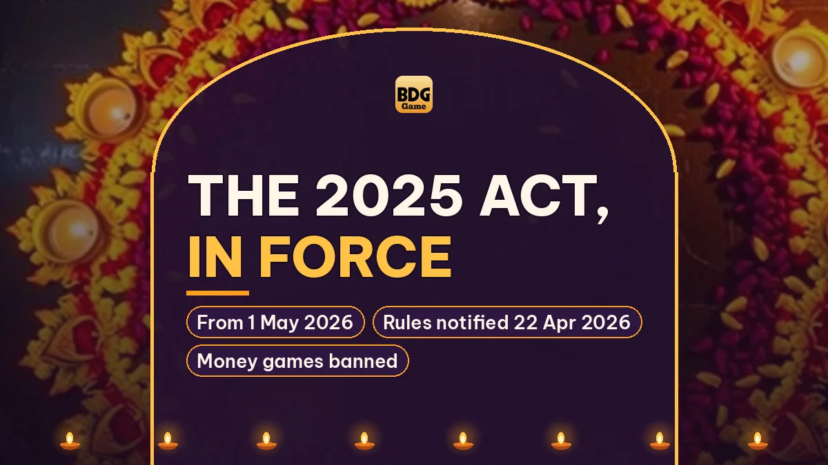 The 2025 Act, in Force card noting From 1 May 2026 and Rules notified 22 Apr 2026