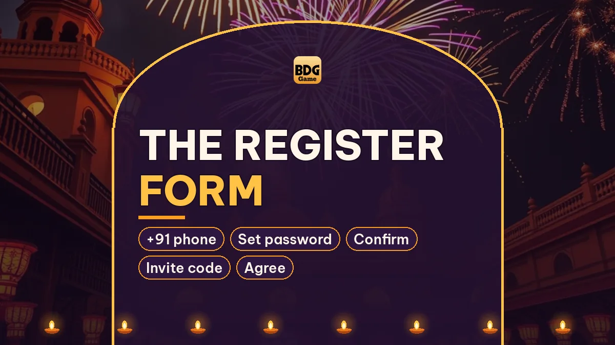 The Register Form card noting +91 phone and Set password