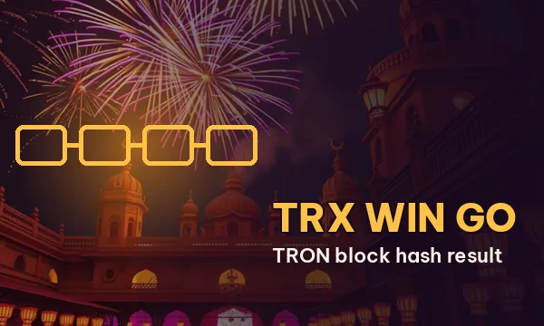TRX Win Go card noting TRON block hash result